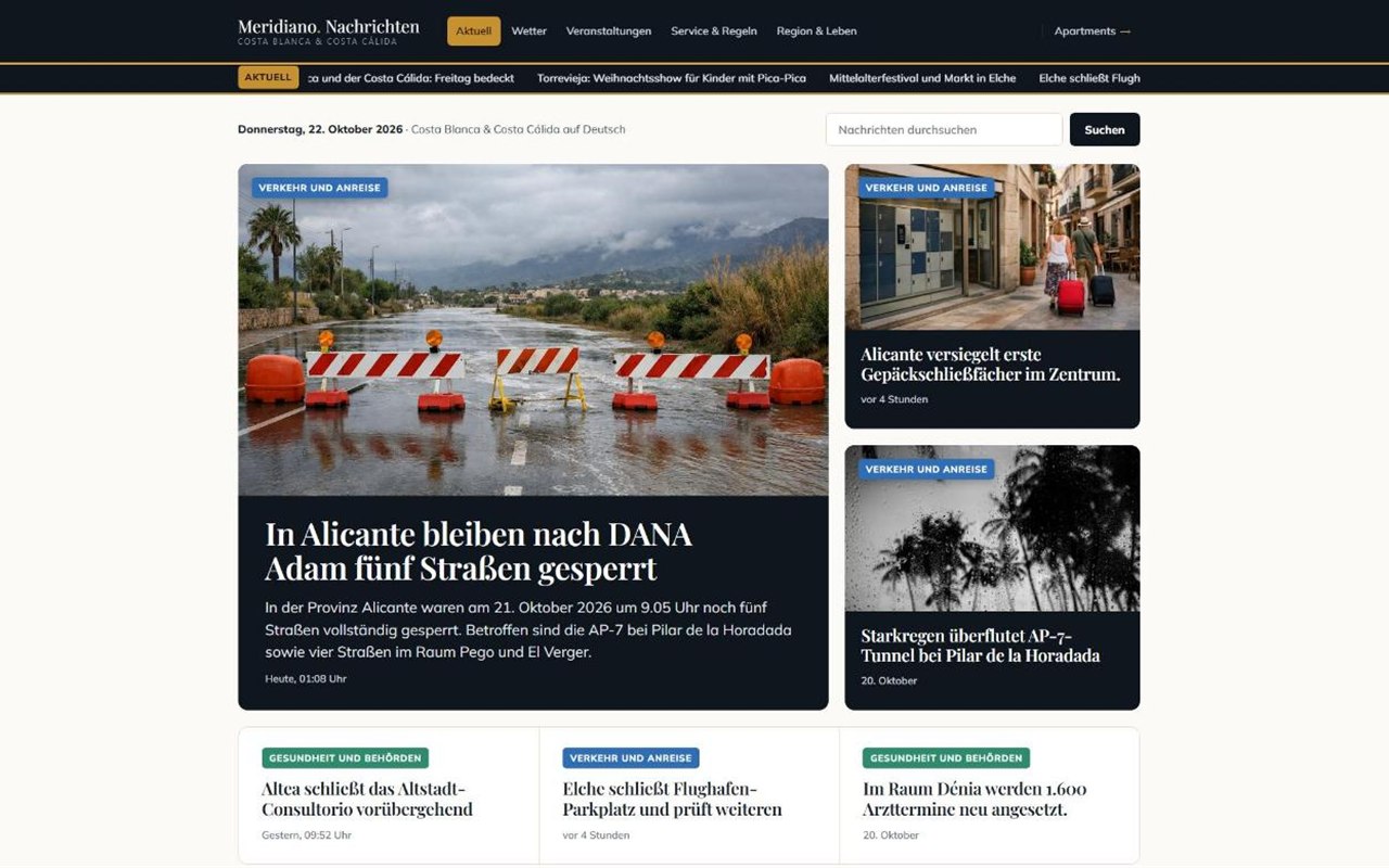 Website: Nachrichtenportal für die Costa Blanca